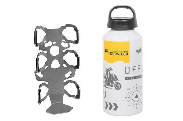 BMW - Adapter plate Bottle holder, single with Touratech aluminum bottle 0.6 litres