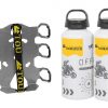 BMW - Adapter plate Bottle holder, double with 2x Touratech aluminum bottle 0.6 litres