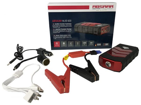 Powerbank and jump start for motorbikes, Absaar 14.000mAh