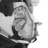 Makrolon headlight protector with quick release fasteners, black bracket for KTM 1050 Adventure/ 1090 Adventure/ 1190 Adventure/ 1190 Adventure R/ 1290 Super Adventure *OFFROAD USE ONLY*