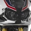 Aluminium black headlight protector with quick release fastener, for Honda CRF1000L Africa Twin/ CRF1000L Adventure Sports *OFFROAD USE ONLY*