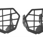 Headlight protector for LED auxiliary headlight Honda CRF1000L Africa Twin / CRF1000L Adventure Sports, anodised black aluminium *OFFROAD USE ONLY*