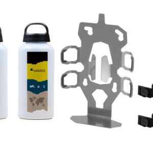 ZEGA Evo accessory holder "bottle holder" double with 2x Touratech aluminum bottle 0.6 litres